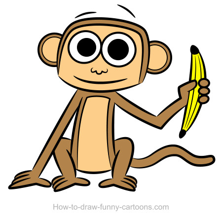 450x442 Monkey Drawings (Sketching + Vector) - Monkey Sketch Easy