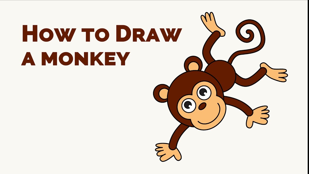 1280x720 Learn To Draw A Monkey - Monkey Sketch Step By Step