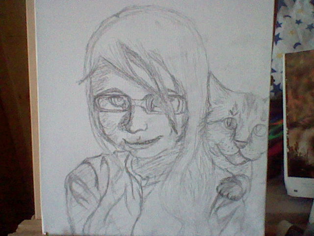 640x480 Monochromatic Portrait Sketch By Icecats - Monochromatic Sketch