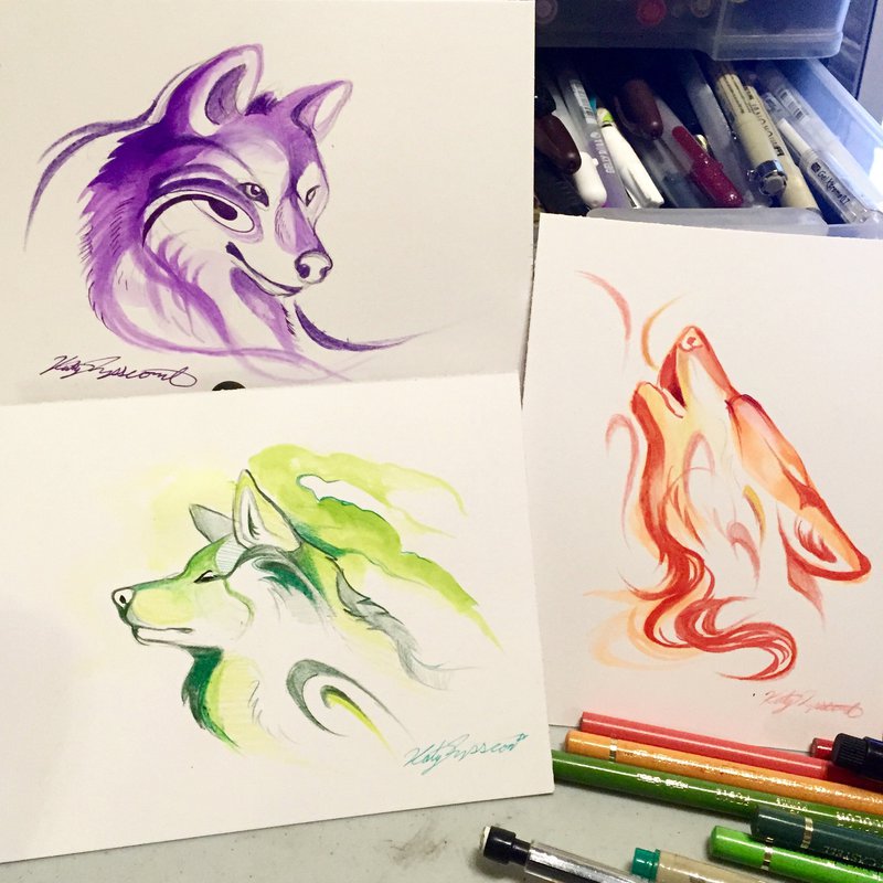 800x800 Patreon Monochromatic Wolf Sketches By Lucky978 - Monochromatic Sketch