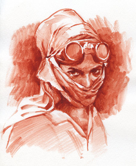 452x550 Watercolor Sketches - Monochromatic Sketch