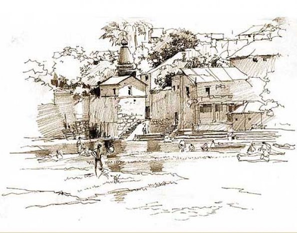 595x468 Paintings And Sketches The Fishbowl Network - Monochrome Sketches