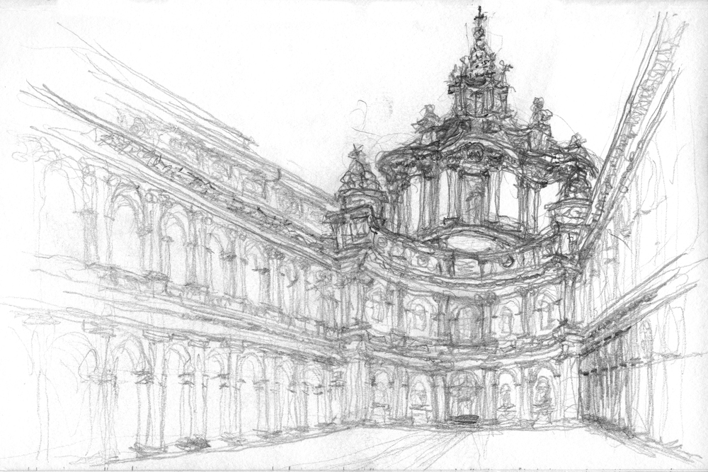 1000x667 Jonathan Sun Rome Travel Fellowship Sketches - Monochrome Sketches