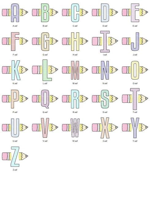 489x640 Pencil Sketch Letter Embroidery Designs - Monogram Sketch