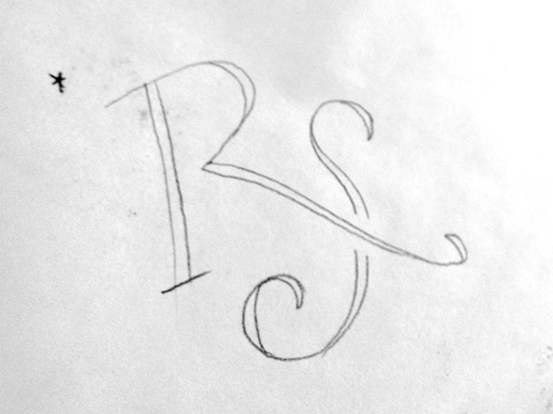 800x600 Rs Monogram Sketch By Andrea Corless - Monogram Sketch