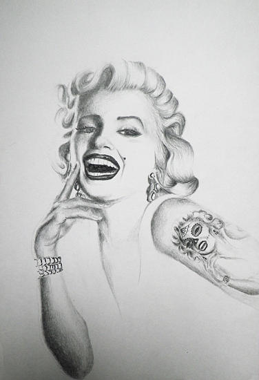 376x550 Nice Sketch Of Marilyn Monroe Tattoo Drawings - Monroe Sketch
