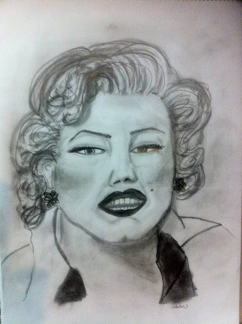 770x1031 Marilyn Monroe Drawing By Charmaine Van Der Walt Saatchi Art - Monroe Sketch