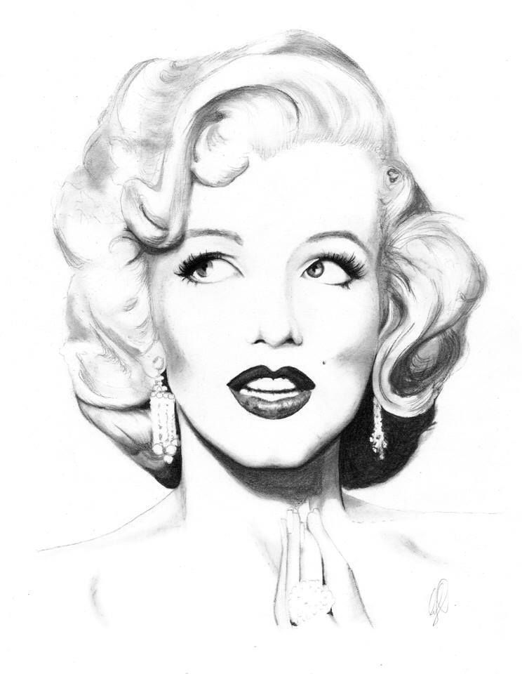 744x960 Monroe Art Tekeningen Draw - Monroe Sketch