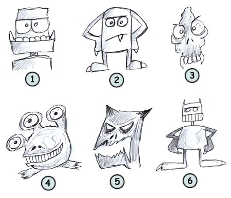 450x386 Drawing Cartoon Monsters - Monster Cartoon Sketch