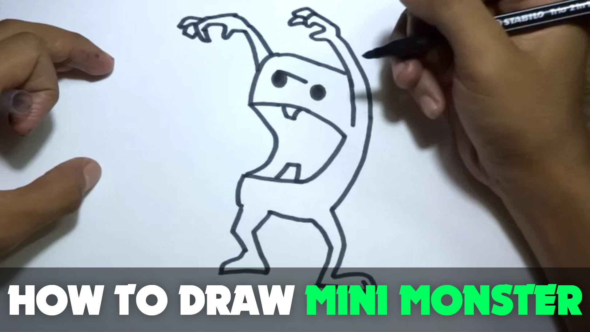 1920x1080 How To Draw A Cartoon - Monster Cartoon Sketch