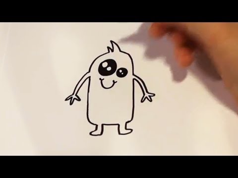 480x360 How To Draw A Cartoon Monster - Monster Cartoon Sketch
