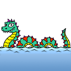 250x250 How To Draw A Sea Monster - Monster Cartoon Sketch