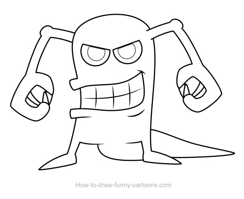 498x406 Monster Drawing (Sketching + Vector) - Monster Cartoon Sketch