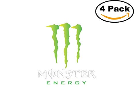 466x373 Monster Energy Logo 4 Stickers 4x4 Inches Car Bumper - Monster Energy Sketch