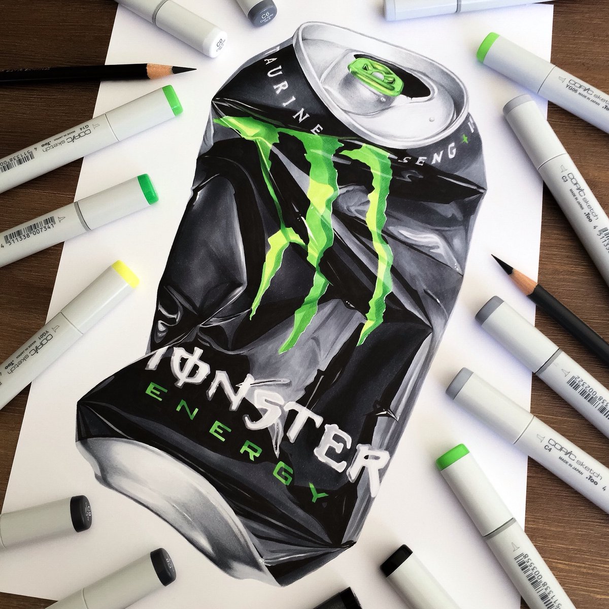 1200x1200 Monster Energy On Twitter @stephenward Art Sick! - Monster Energy Sketch