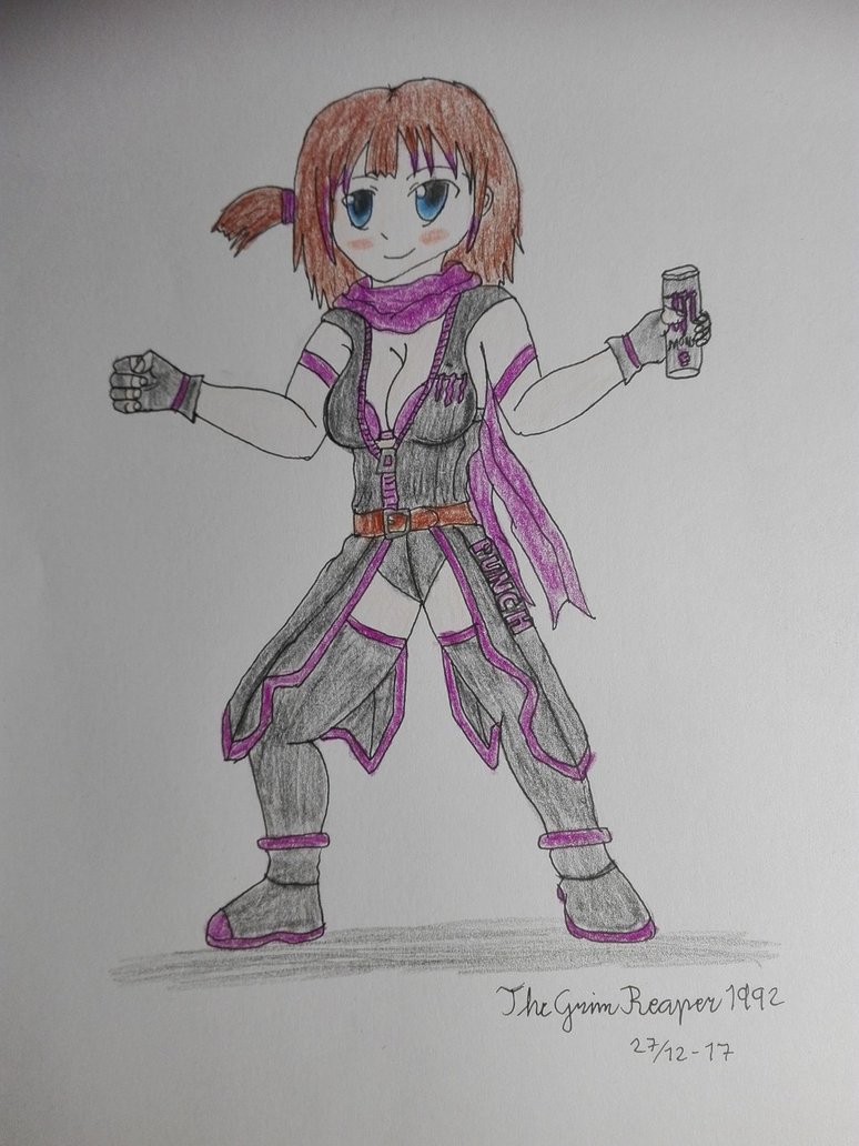 774x1032 My Oc Monster Energy Girl Punch. By Thegrimreaper1992 - Monster Energy Sketch