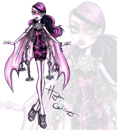 500x556 Hayden Williams Fashion Drawings Monster High - Monster High Sketches