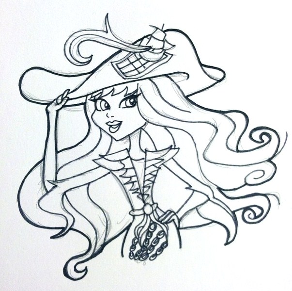 603x600 Studio Session Sketching Rock N Rococo - Monster High Sketches