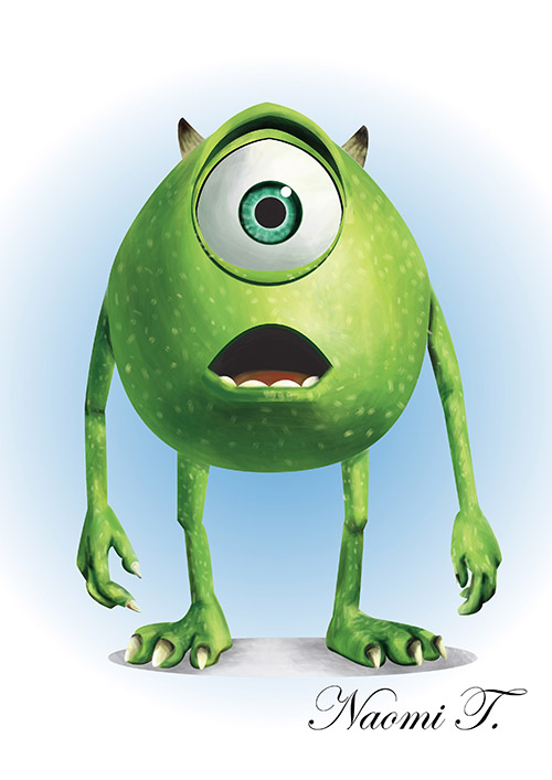 500x707 Digital Art - Monster Inc Sketch