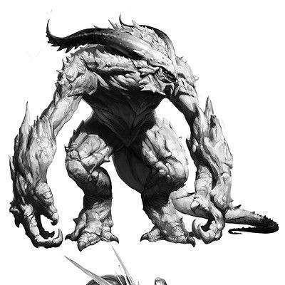 400x400 Monster Sketch, Hookwang Lee On Artstation 2d Art - Monster Sketch