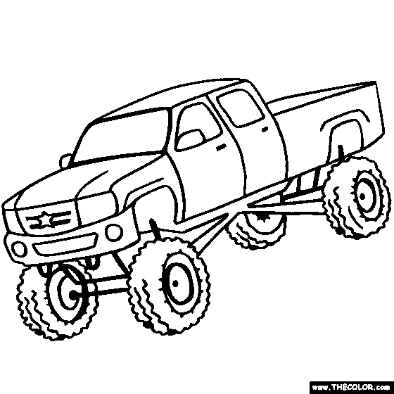 560x560 Lightning Mcqueen Monster Truck Coloring Sketch Coloring - Monster Truck Sketch