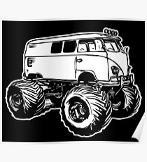 210x230 Monster Truck Drawing Posters Redbubble - Monster Truck Sketch