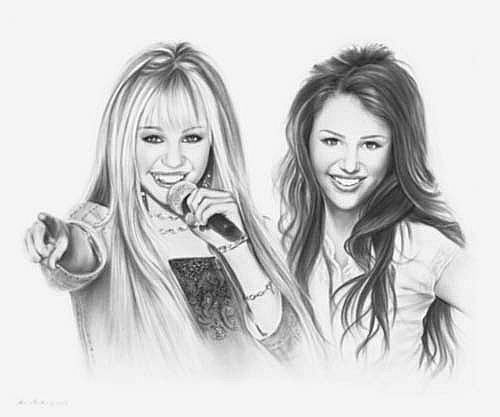 500x417 Hannah Montana Miley - Montana Sketch