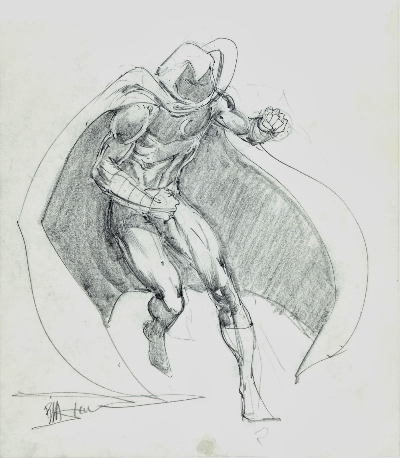 1398x1600 Marvel Comics Of The 1980s Moon Knight Sketch By Bill Sienkiewicz - Moon Knight Sketch