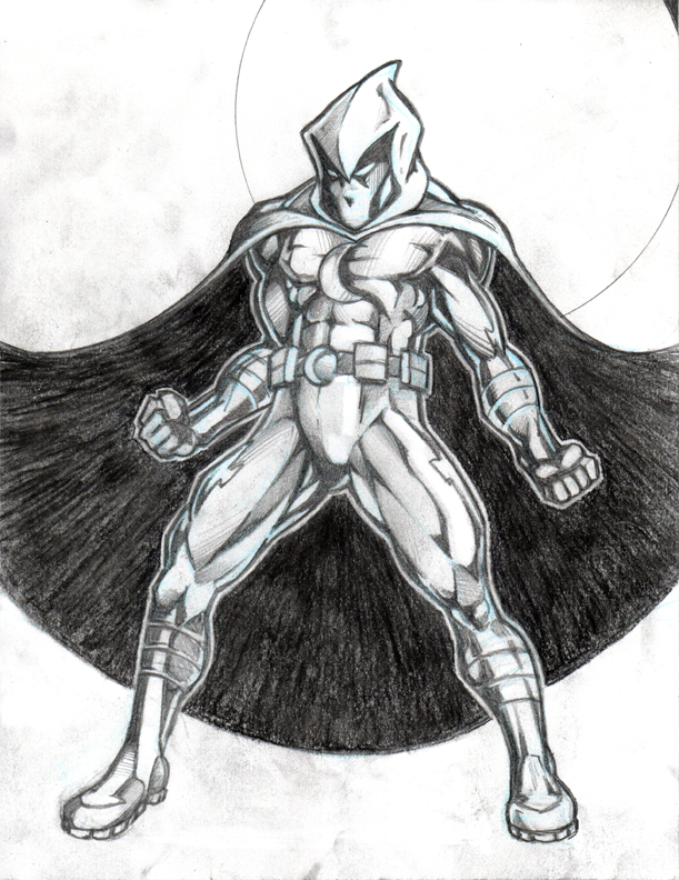 611x792 Dennis M. Sweatt Comic Book Creations And Design! Moon Knight - Moon Knight Sketch