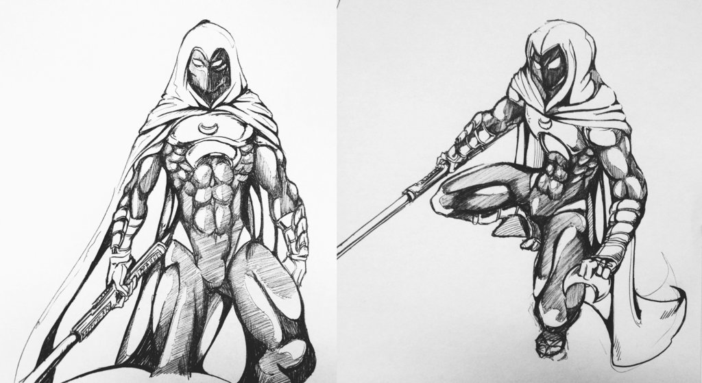 1024x559 Moon Knight Sketches By Kajimateria - Moon Knight Sketch