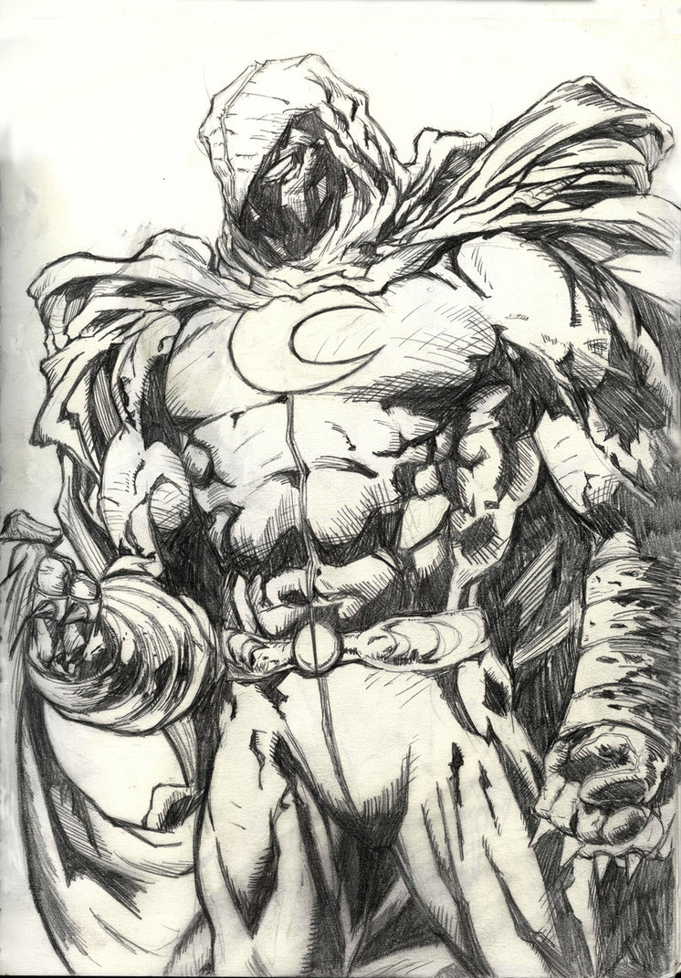 746x1071 Moon Knight By Dopplegager - Moon Knight Sketch