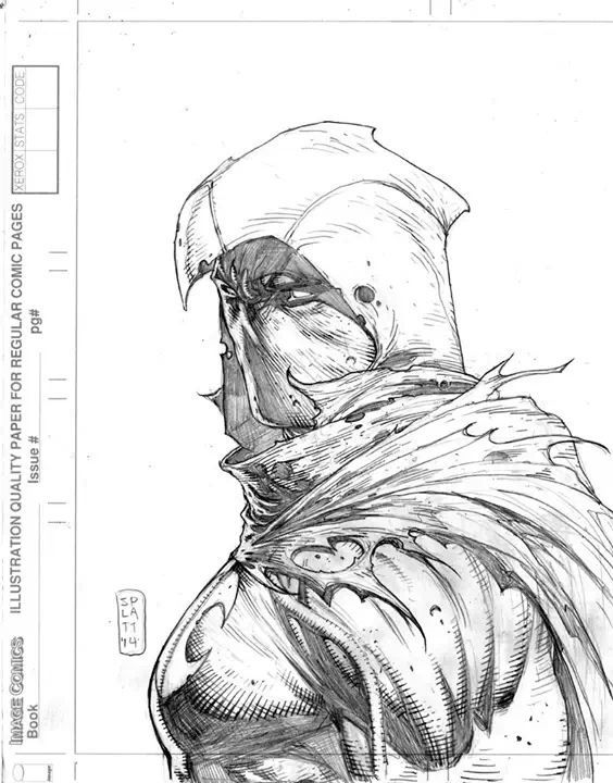564x720 Moon Knight Sketch Stephen Platt Sketches Of Comic Books - Moon Knight Sketch