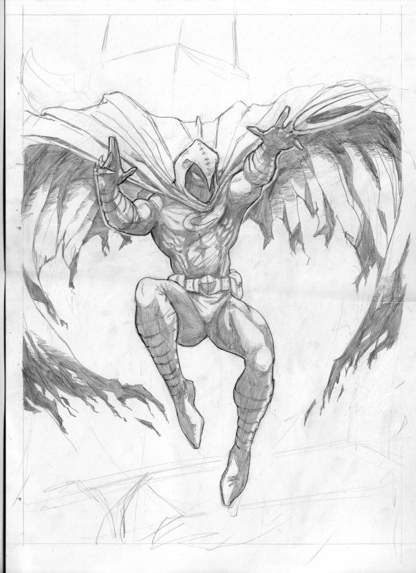 842x1160 Graeme Howard Comic Book And Storyboard Artist Moon Knight - Moon Knight Sketch