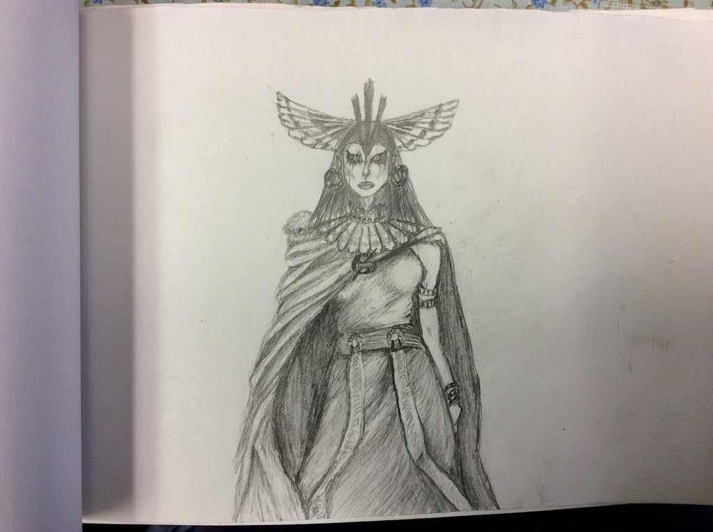 1024x765 Moon Priestess Pencil Drawing By Rogue247 - Moon Pencil Sketch