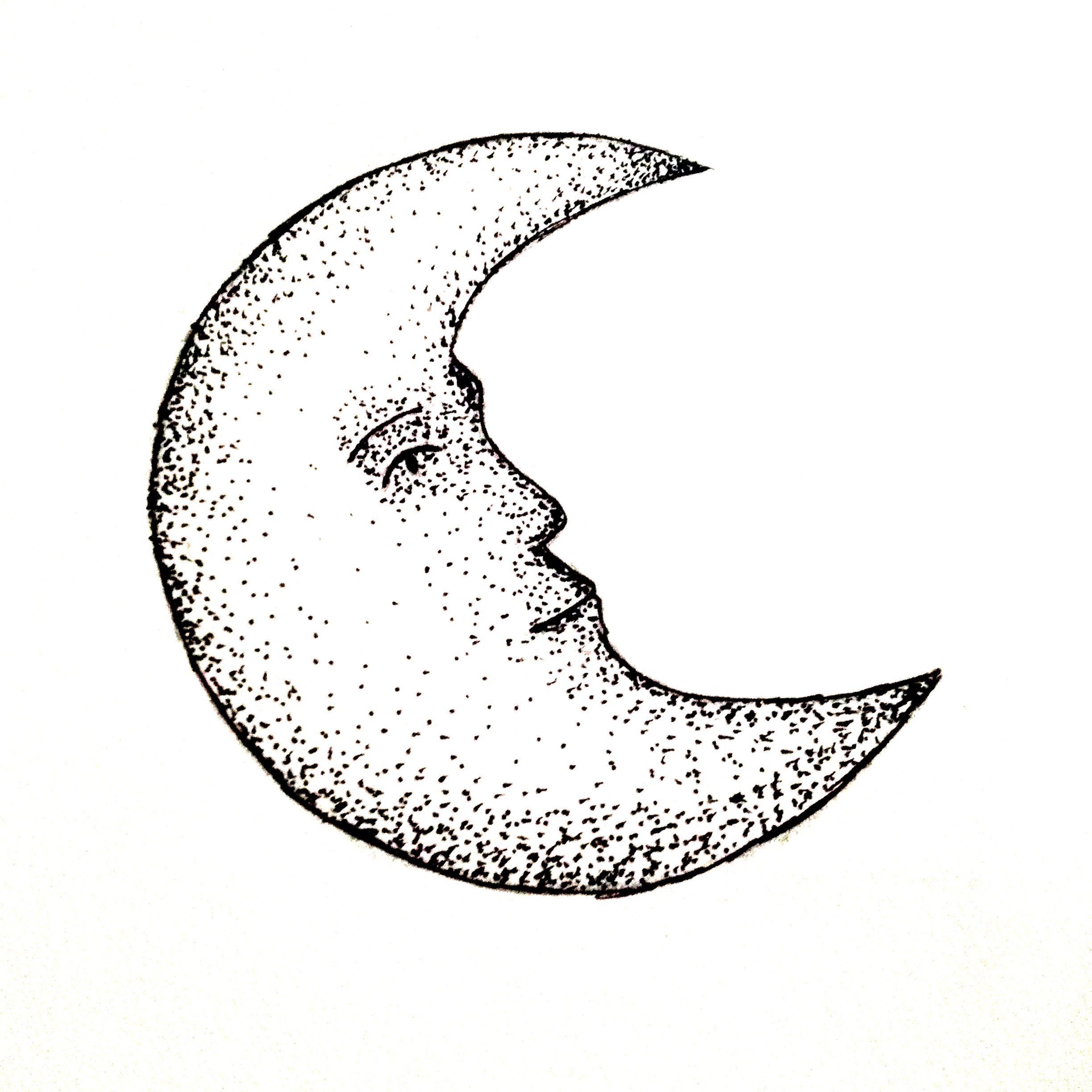 2448x2448 Moon Sketch Inked. In 2018 Moon Sketches, Drawings - Moon Sketch