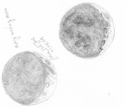 437x372 Chasing Galileo Sketches Of The Moon Jane Houston Jones - Moon Sketch