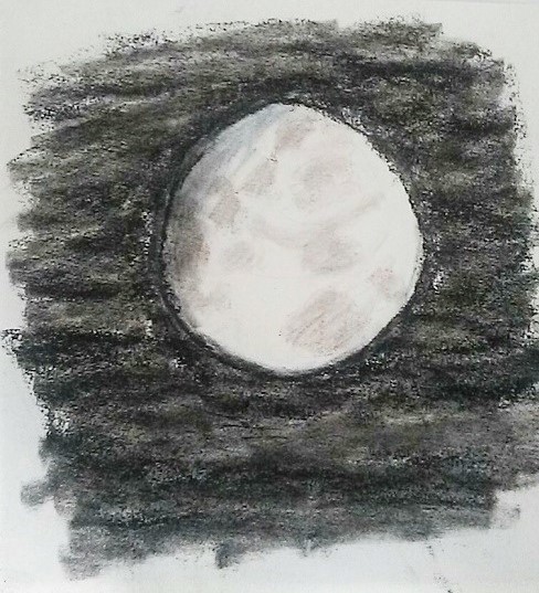 488x537 Moon Sketches - Moon Sketch Images