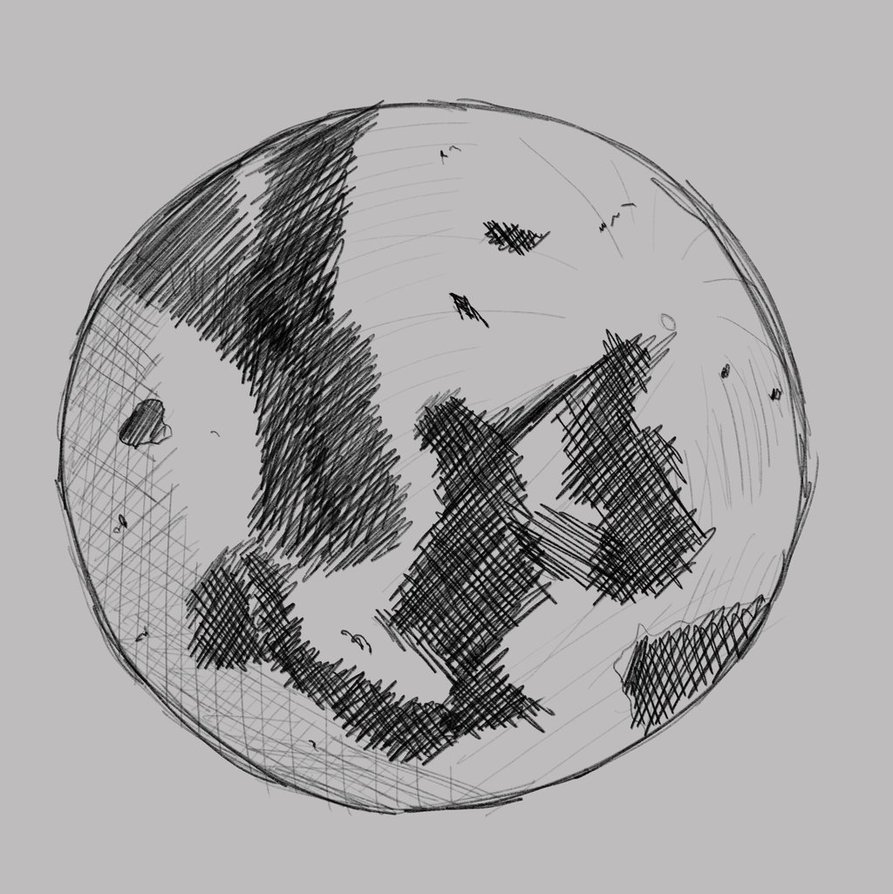 893x894 Moon Sketch By Rhoviart - Moon Sketch Images