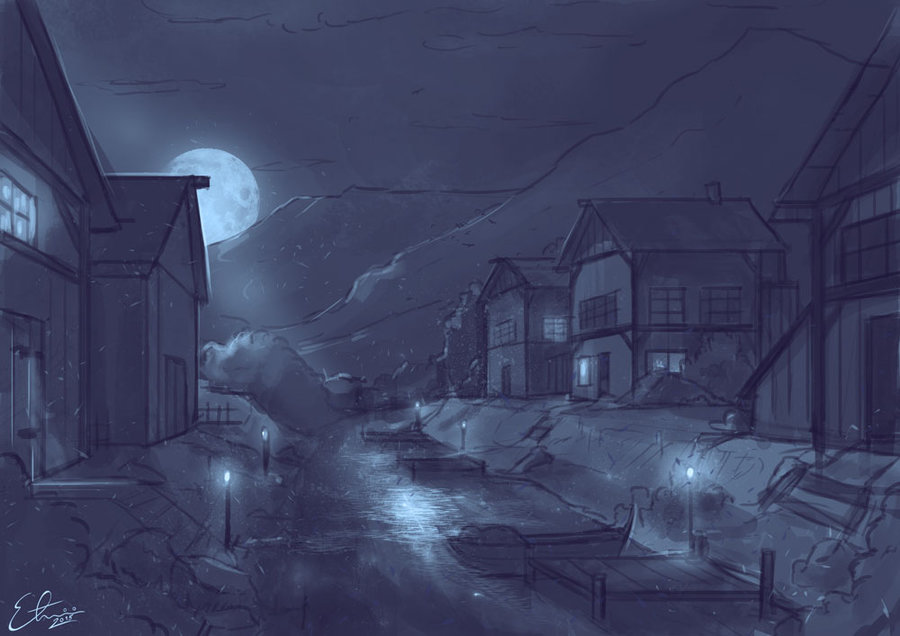900x636 Moonlight (Sketch) By Etrii - Moonlight Sketch