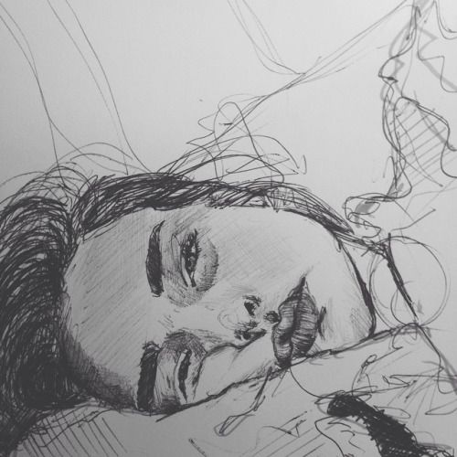 500x500 Pin By Alix Maher On Drawing Faces Heads Moonlight - Moonlight Sketch