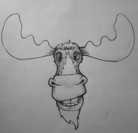 474x455 Create A Blog Moose Head Sketches - Moose Head Sketch