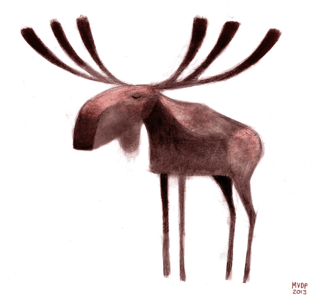 650x623 Moose Sketch By Sketchinthoughts - Moose Sketch
