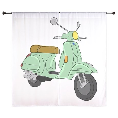 460x460 Scooter Curtains - Moped Sketch