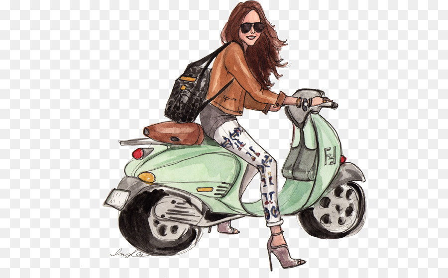 900x560 Scooter Vespa Motorcycle Drawing Sketch - Moped Sketch