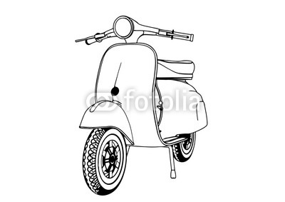 400x283 Sketch Moped Vector Buy Photos Ap Images Detailview - Moped Sketch