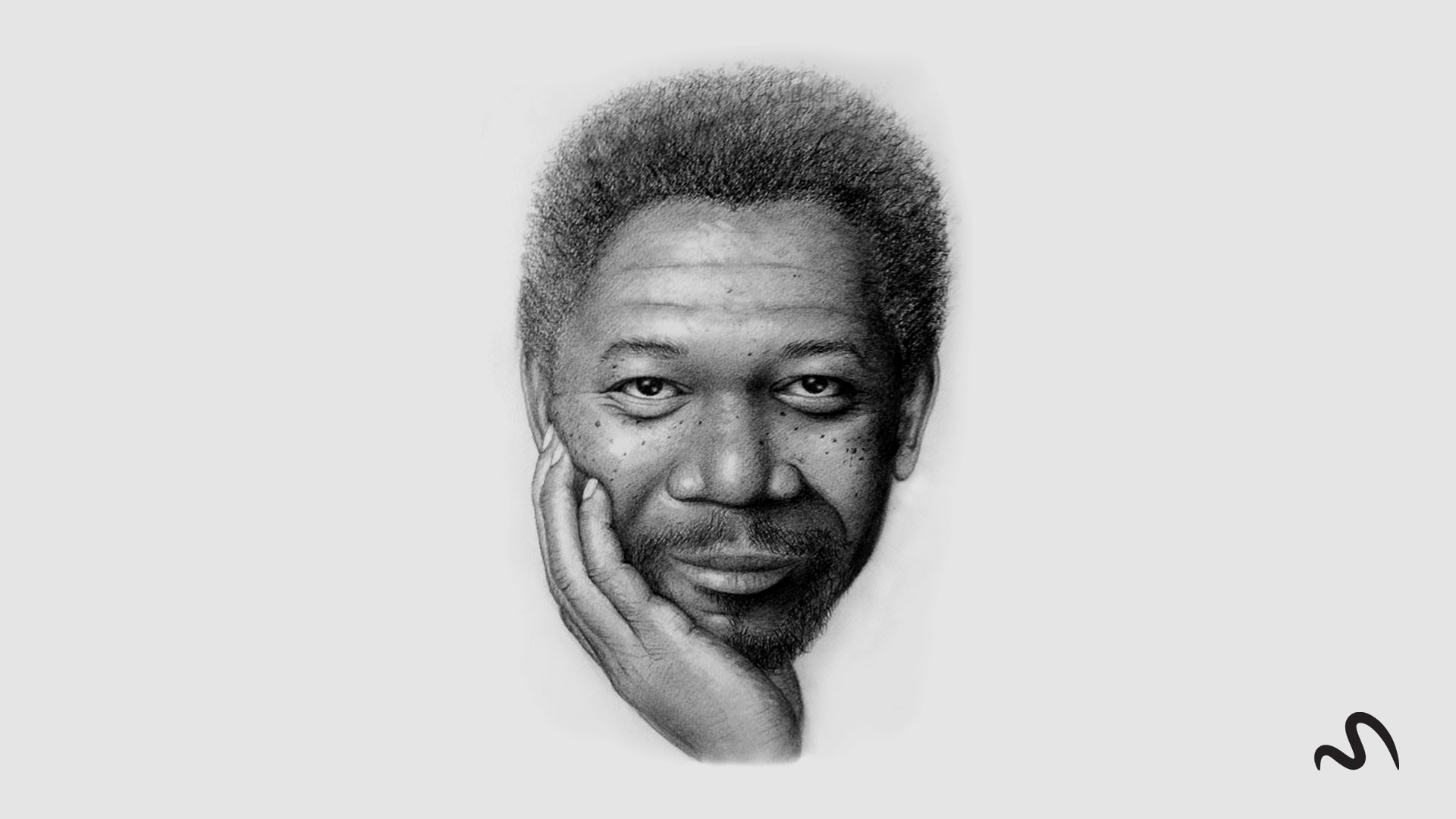 1920x1080 Morgan Freeman Pencil Sketch (1920x1080) Drawing - Morgan Freeman Sketch