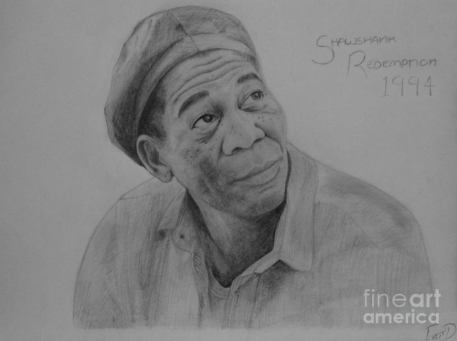 900x672 Morgan Freeman Sketch Drawing By Paul Mc Donald - Morgan Freeman Sketch