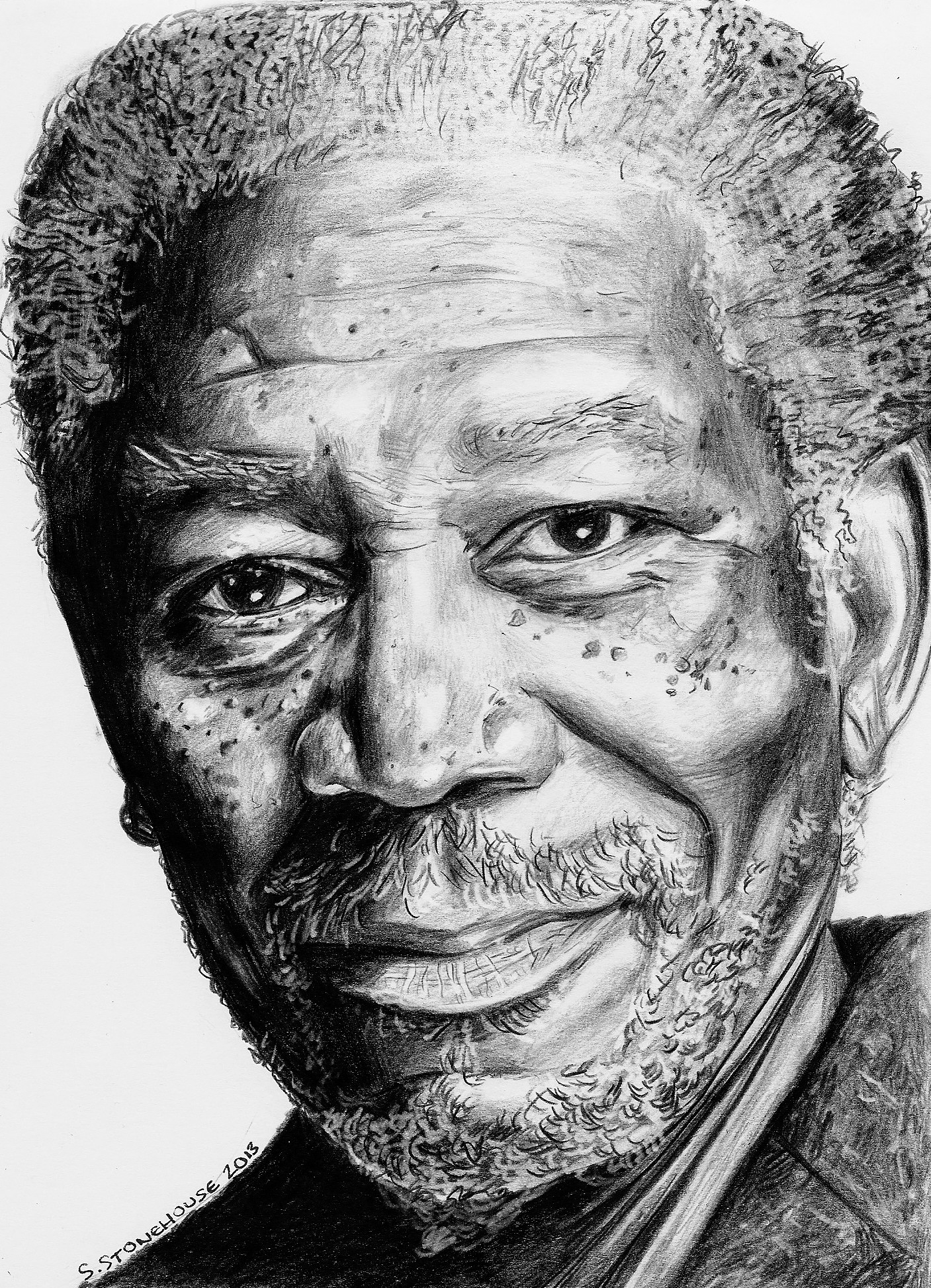 Morgan Freeman Sketch at PaintingValley.com | Explore collection of ...