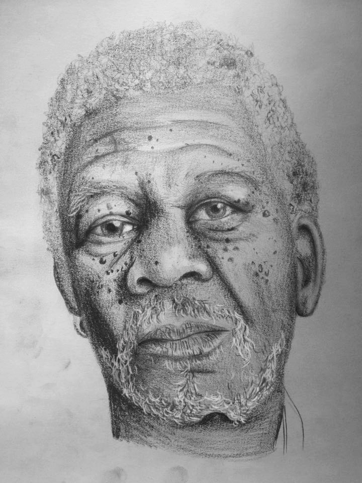 720x960 Morgan Freeman Sketch By Twasmypie - Morgan Freeman Sketch
