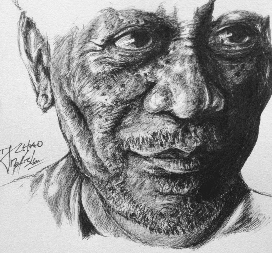 927x861 Morgan Freeman By Inhibitus - Morgan Freeman Sketch